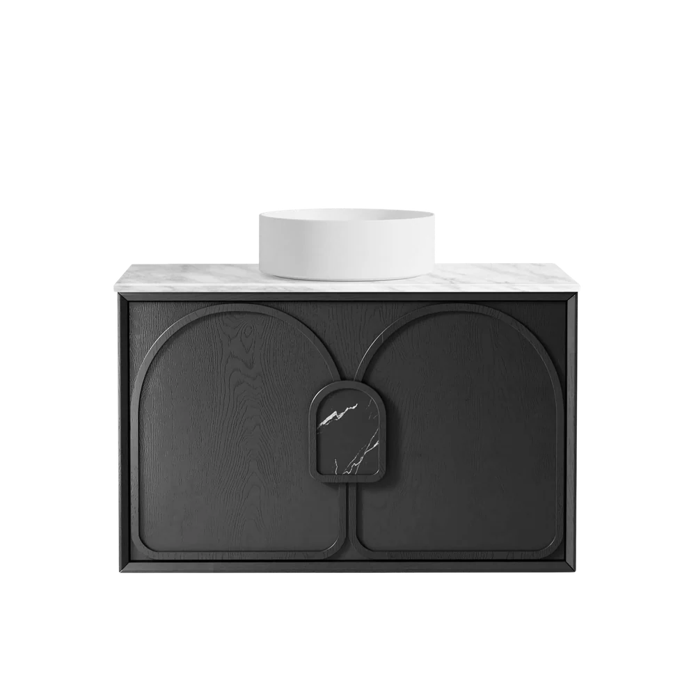 Otti Laguna Mark II 900mm Black Oak Wall Hung Vanity - Image 13