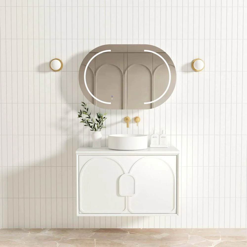 Otti Laguna Mark II 900mm Matte White Wall Hung Vanity - Image 3