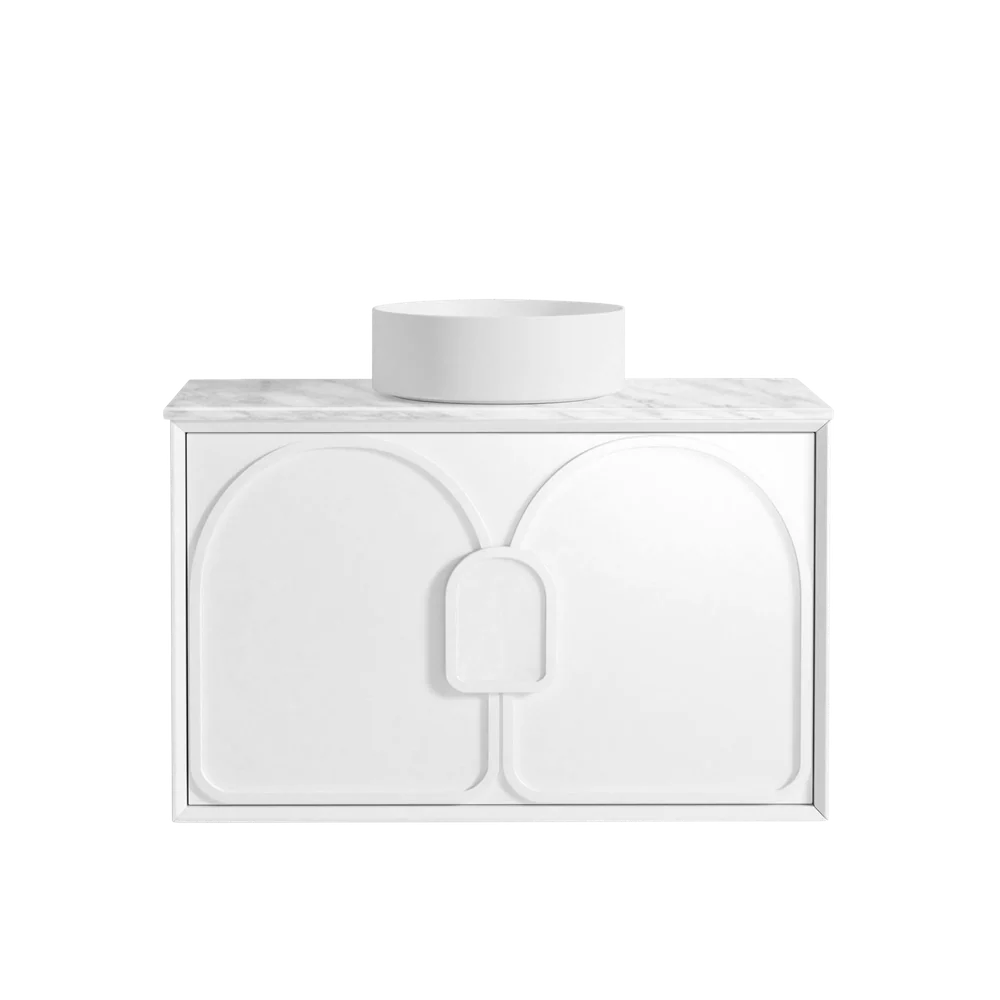 Otti Laguna Mark II 900mm Matte White Wall Hung Vanity - Image 4