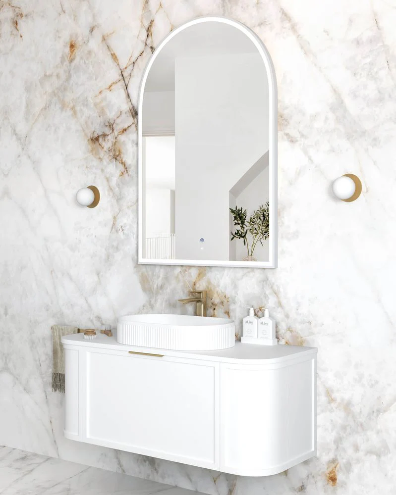 Otti LED Archie 1200mm White Metal Frame Mirror - Image 2