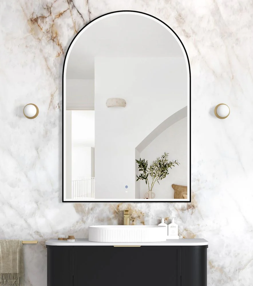 Otti LED Archie 1500mm Black Metal Frame Mirror - Image 3
