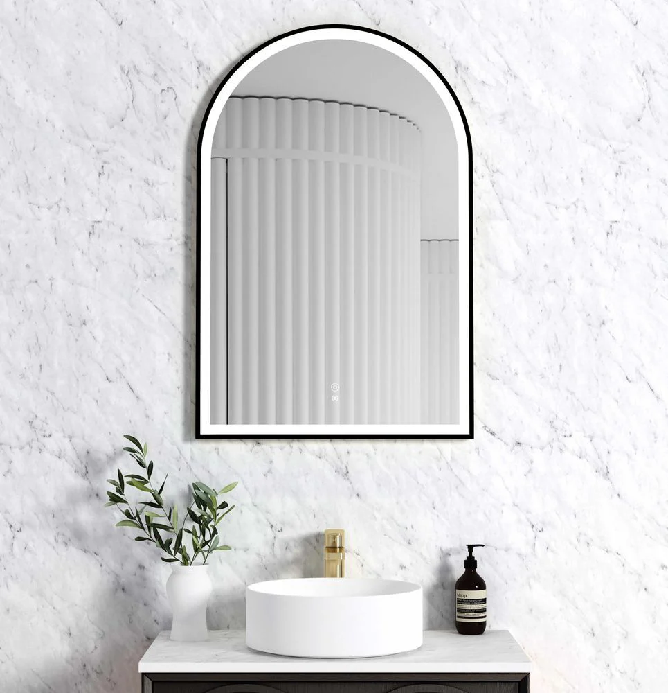 Otti LED Archie 900mm Black Metal Frame Mirror - Image 3