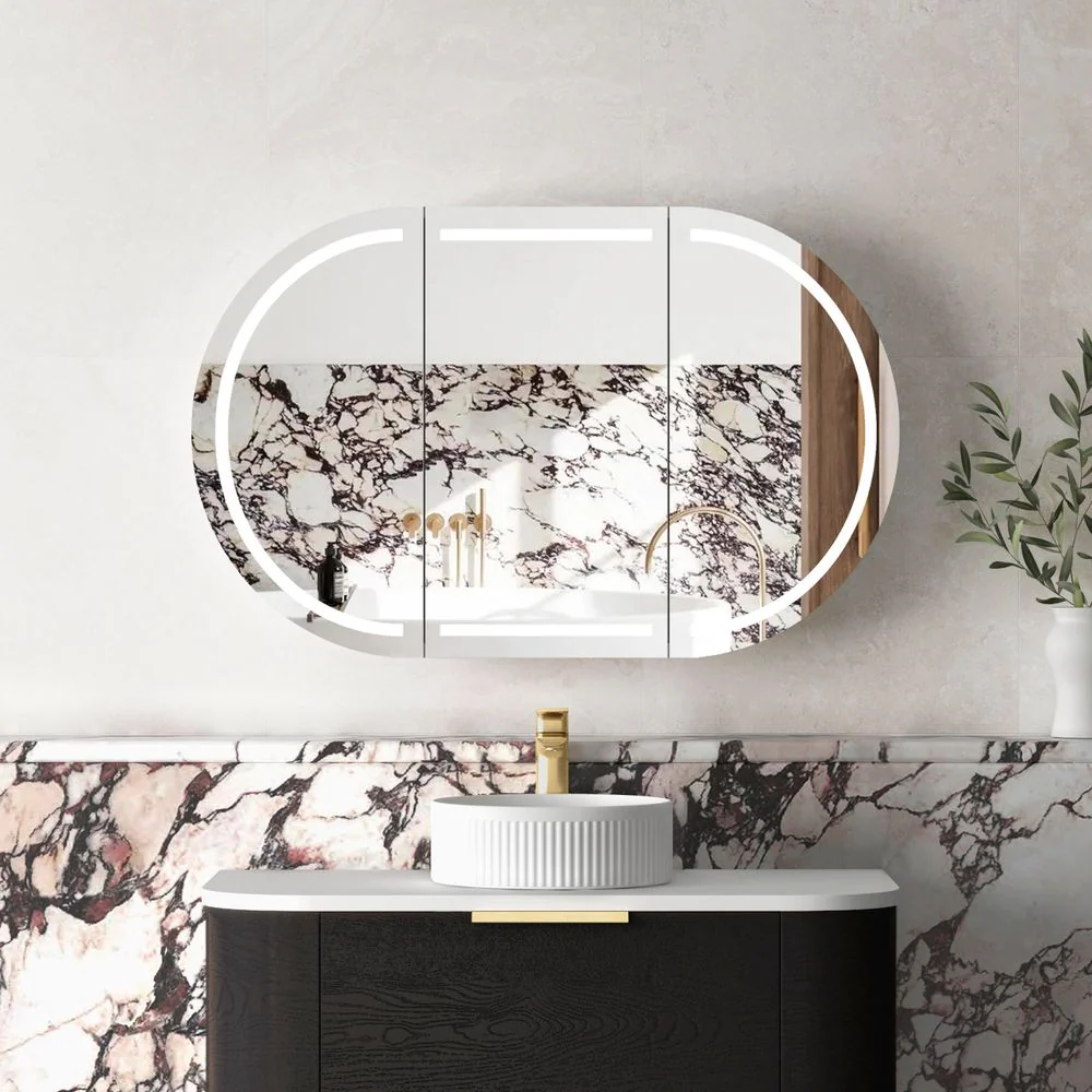 Otti LED Bondi 1200mm Black Oak Shaving Cabinet - Image 3