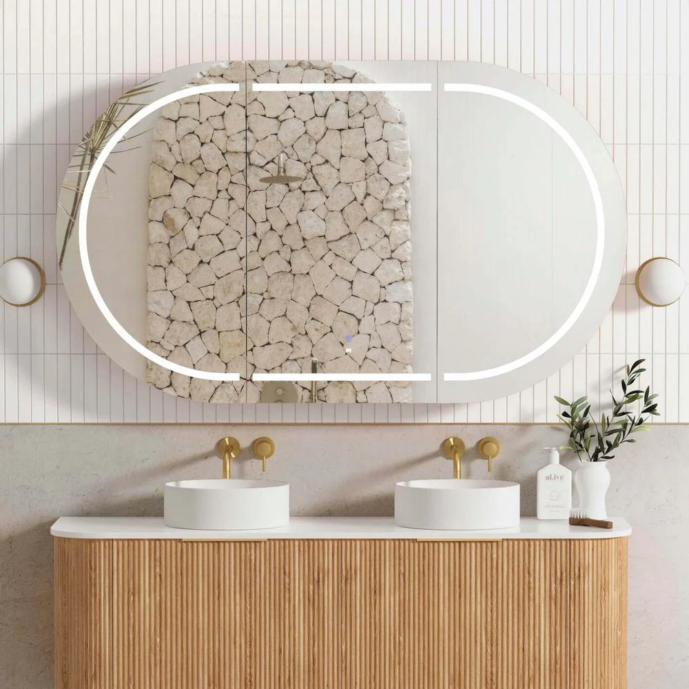 Otti LED Bondi 1500mm Natural Oak Shaving Cabinet Premium Edition - Image 3