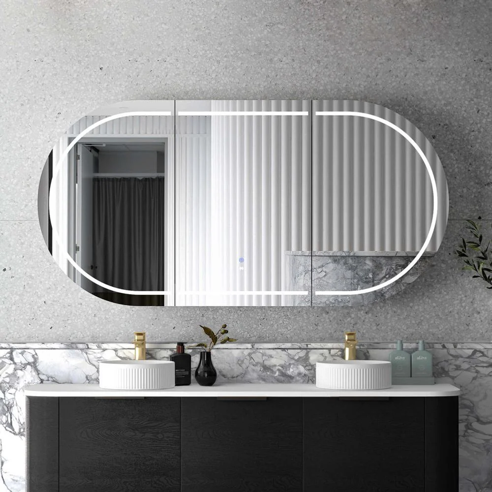 Otti LED Bondi 1800mm Black Oak Shaving Cabinet Premium Edition - Image 4