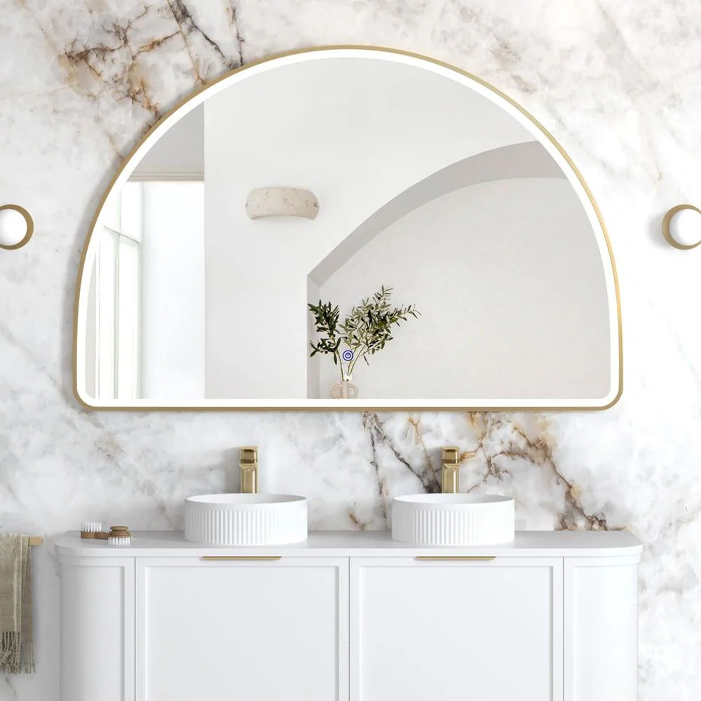 Otti LED Moonlight Archie 1000mm Gold Metal Frame Mirror