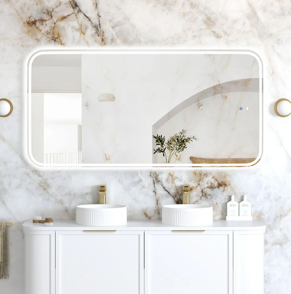 Otti LED Newport 1500mm Frameless Back Lit Tuffi Mirror Install Horizontal or Vertical - Image 3