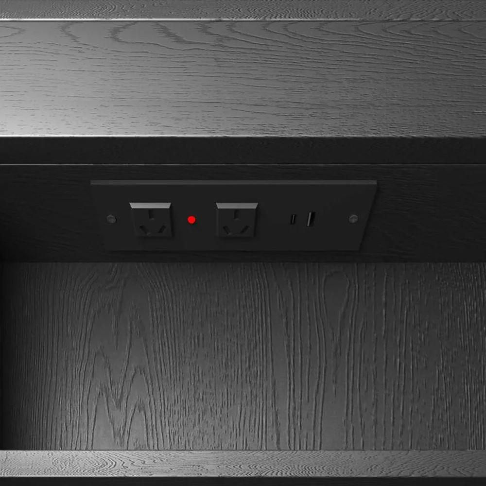 Otti LED Newport 900mm Black Oak Shaving Cabinet Premium Edition - Image 5
