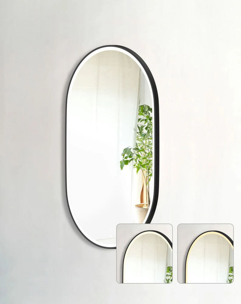 Otti LED Noosa 1200mm Black Metal Frame Mirror Install Horizontal or Vertical - Image 4