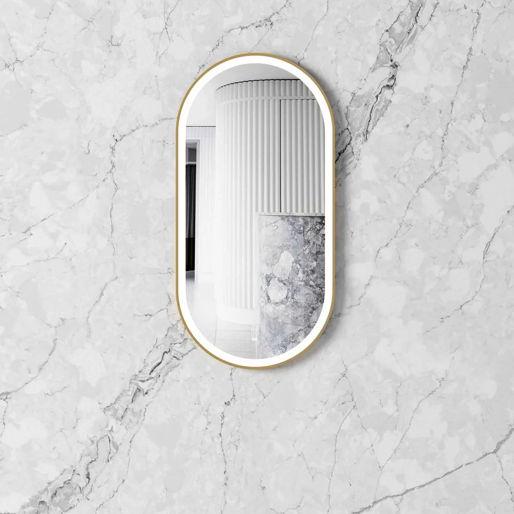 Otti LED Noosa 900mm Gold Metal Frame Mirror - Image 3