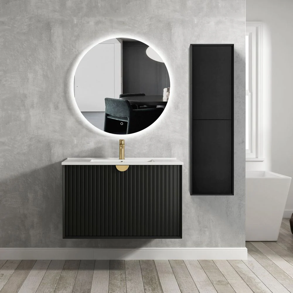 Otti Marlo Tall Boy 1200 x 350mm Matte Black - Image 2