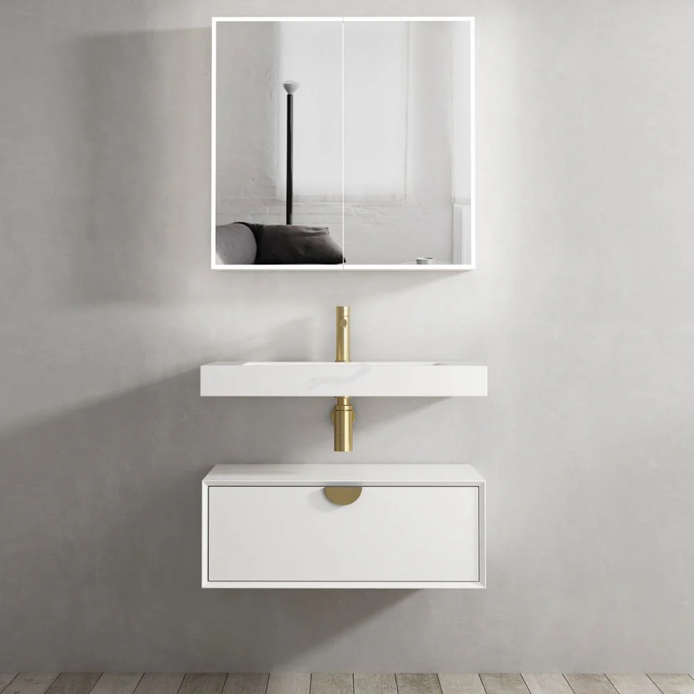 Otti Moonlight 750mm White Wall Hung Cabinet (Cabinet Only)