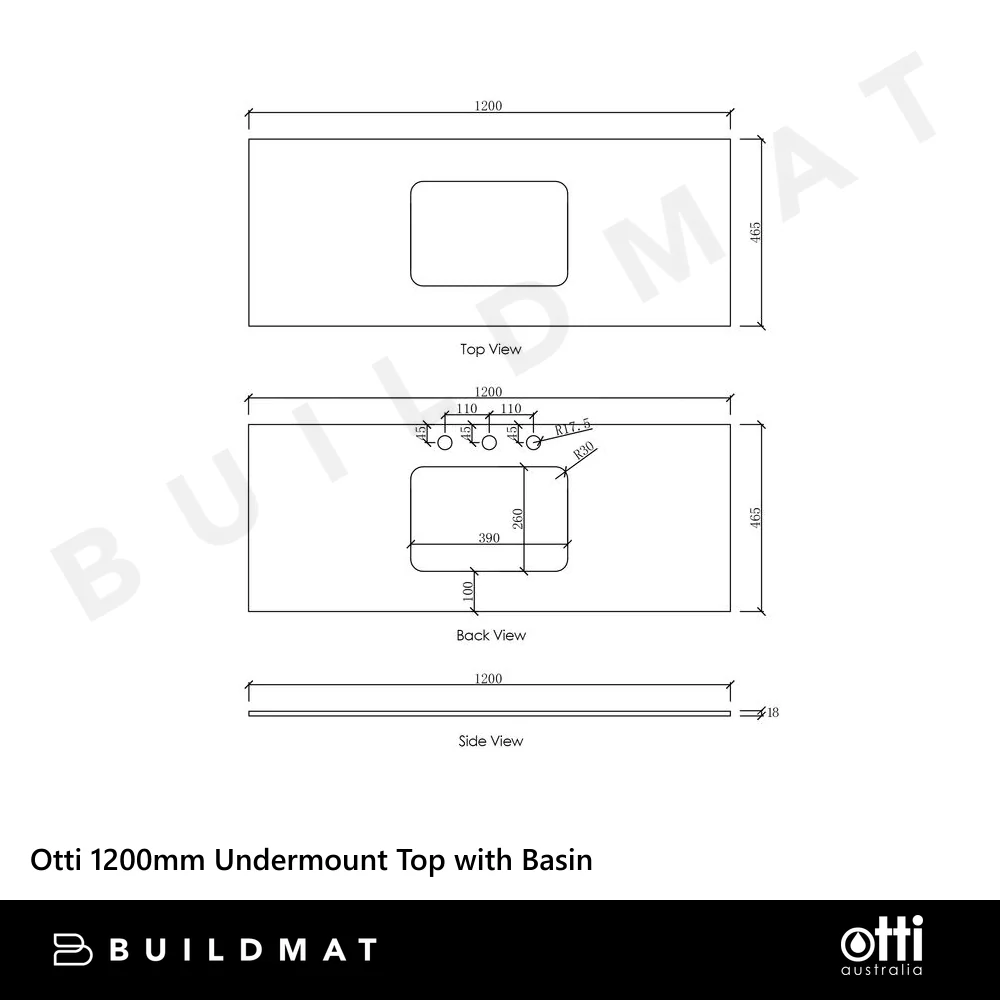 Otti Noosa 1200mm Satin White Wall Hung Vanity with Natural Carrara Marble Top and Undermount Basin - Image 6