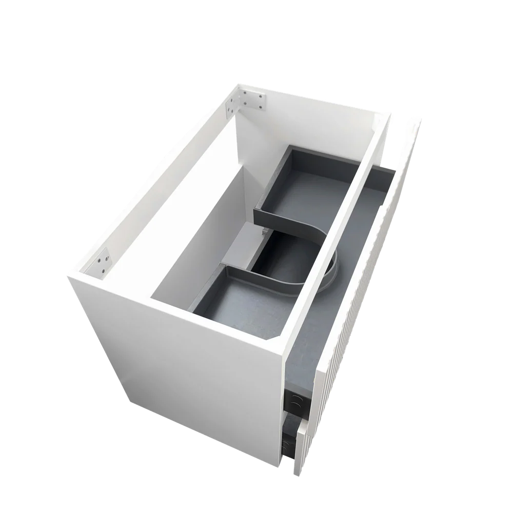 Otti Noosa 600mm Satin White Wall Hung Vanity - Image 4