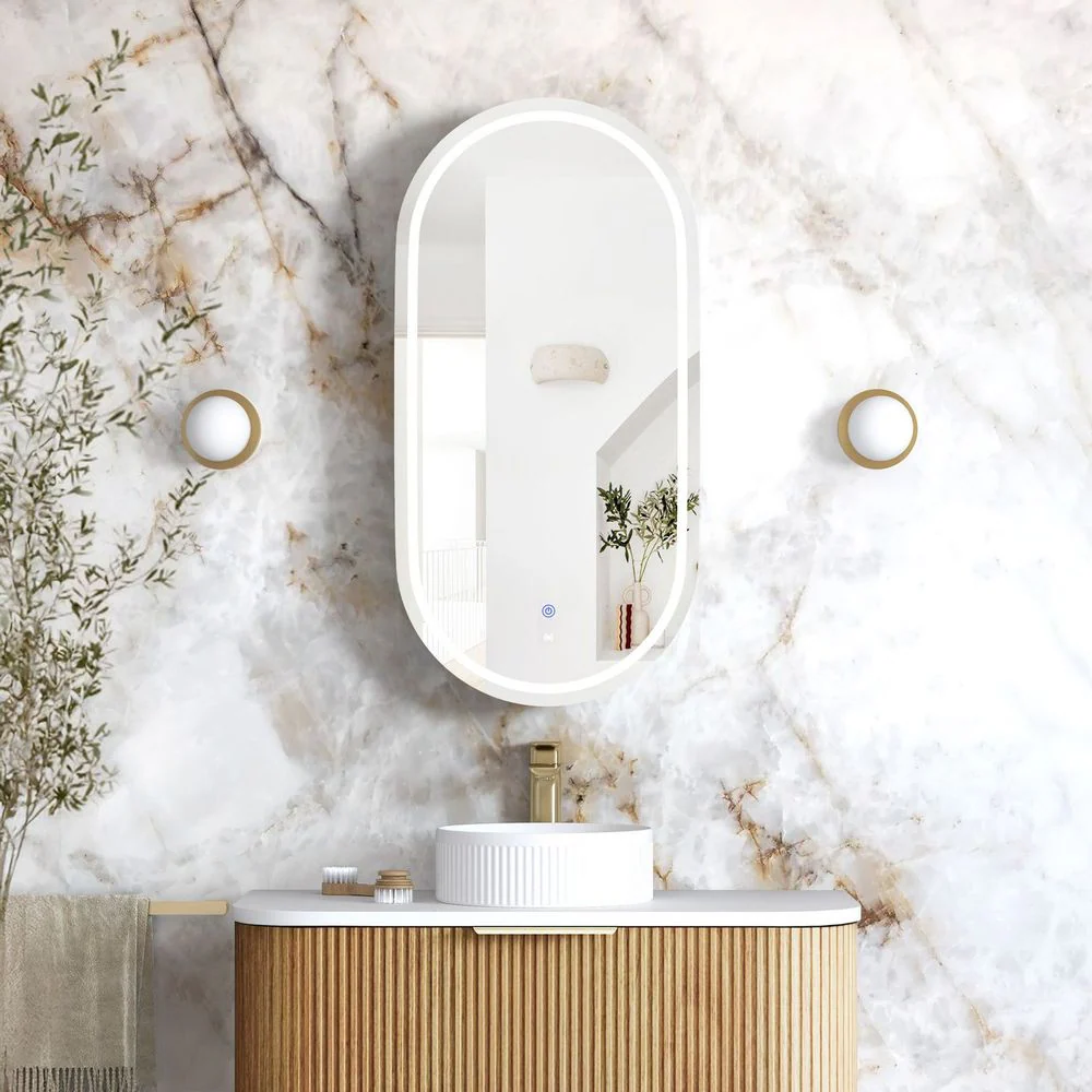 Otti Noosa LED 900x450mm Woodland Oak Shaving Cabinet Premium Edition - Image 2