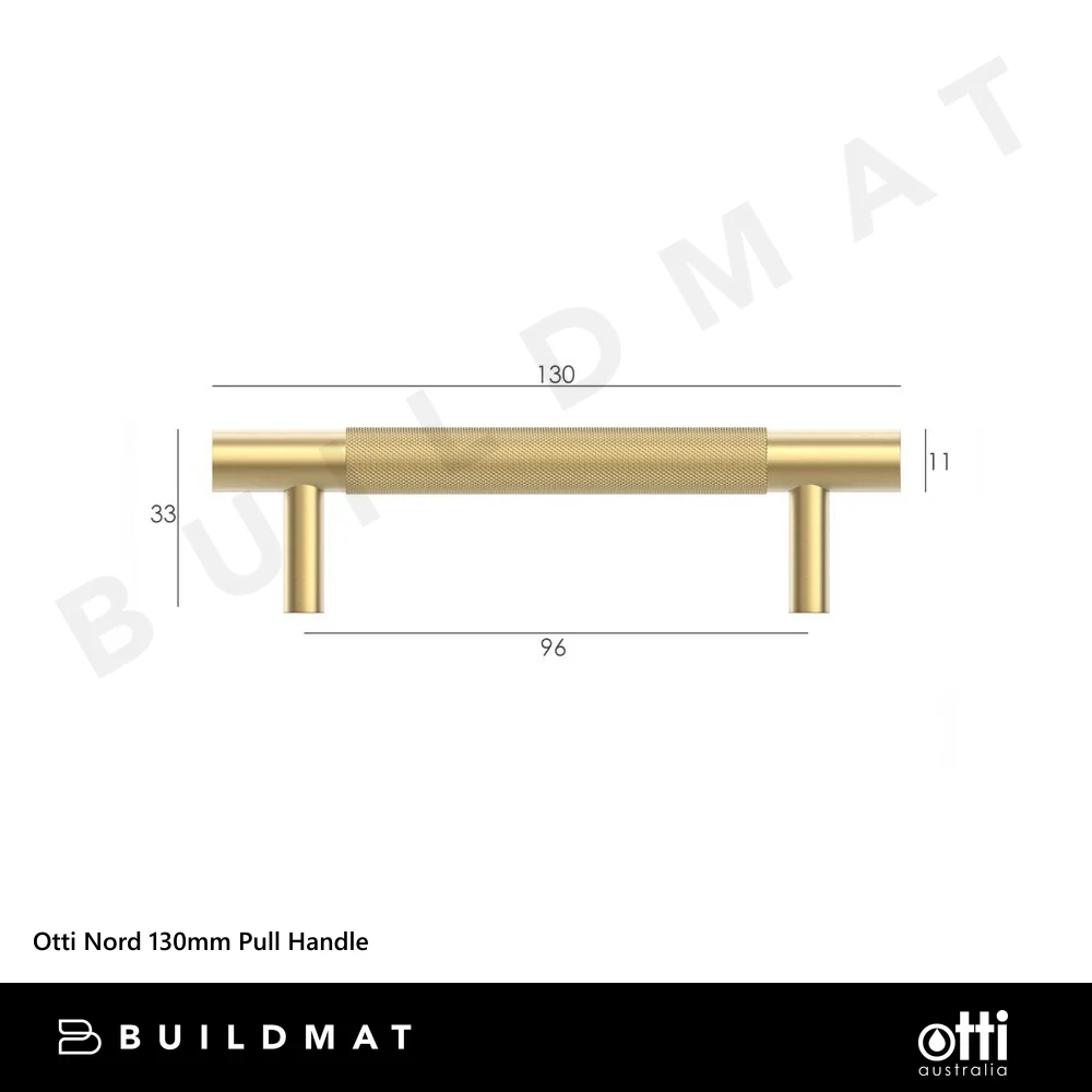 Otti Nord 130mm Pull Handle Brushed Brass - Image 7