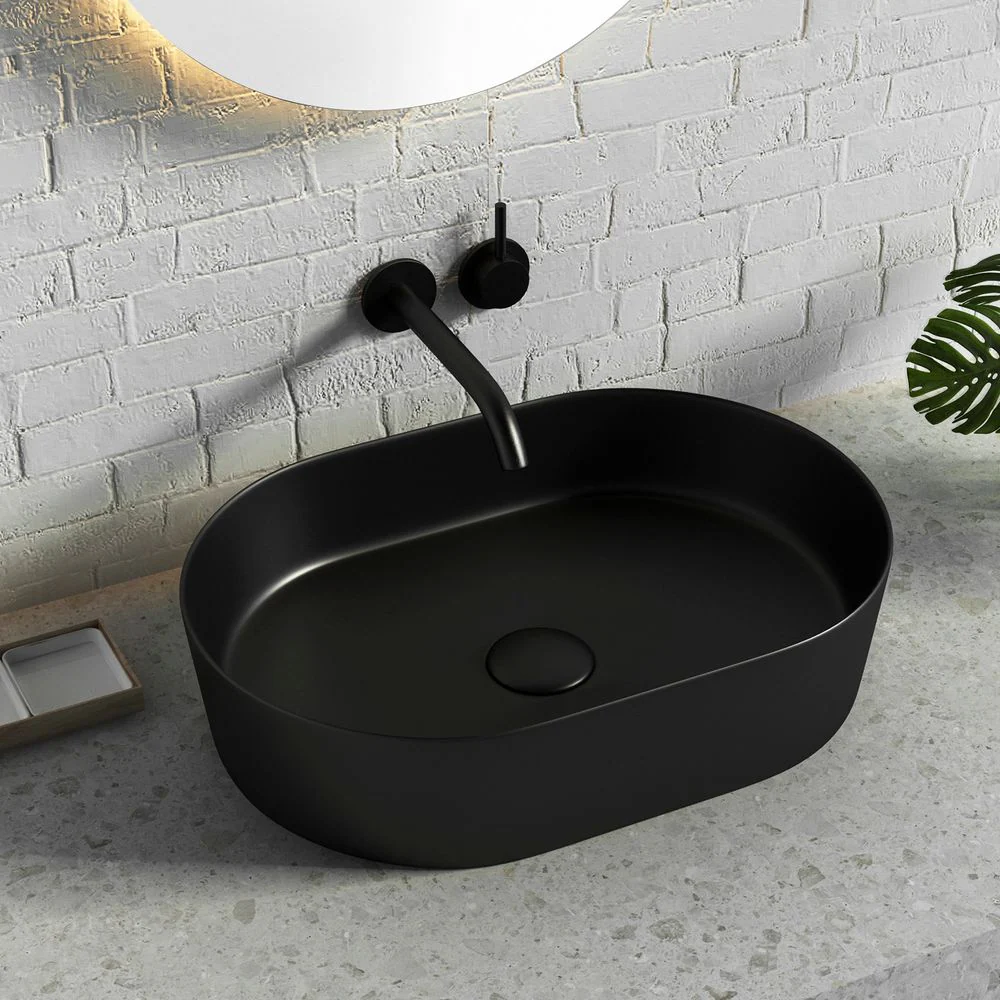 Otti Quay Oval 500x330mm Basin Matte Black - Image 4