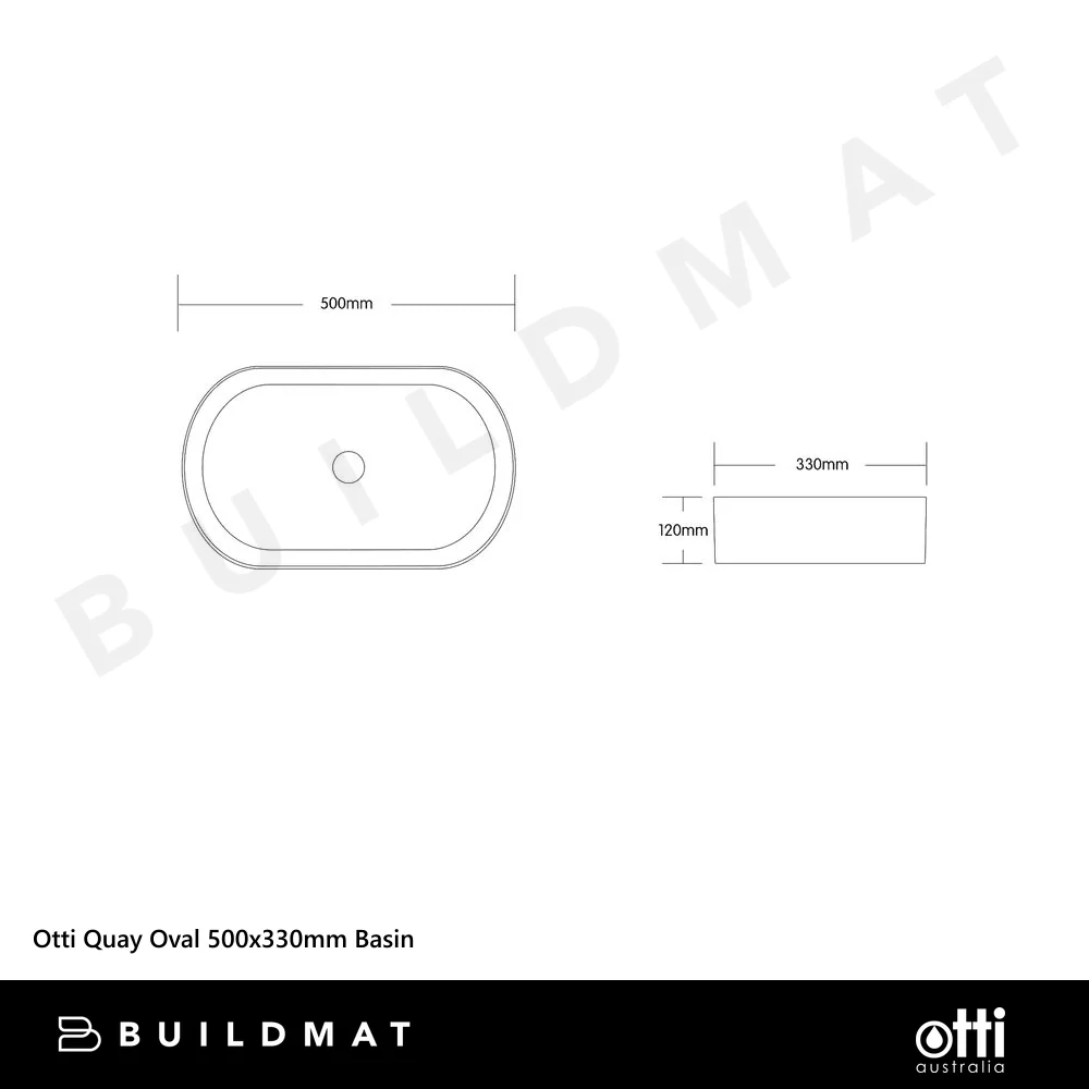 Otti Quay Oval 500x330mm Basin Matte Black - Image 5
