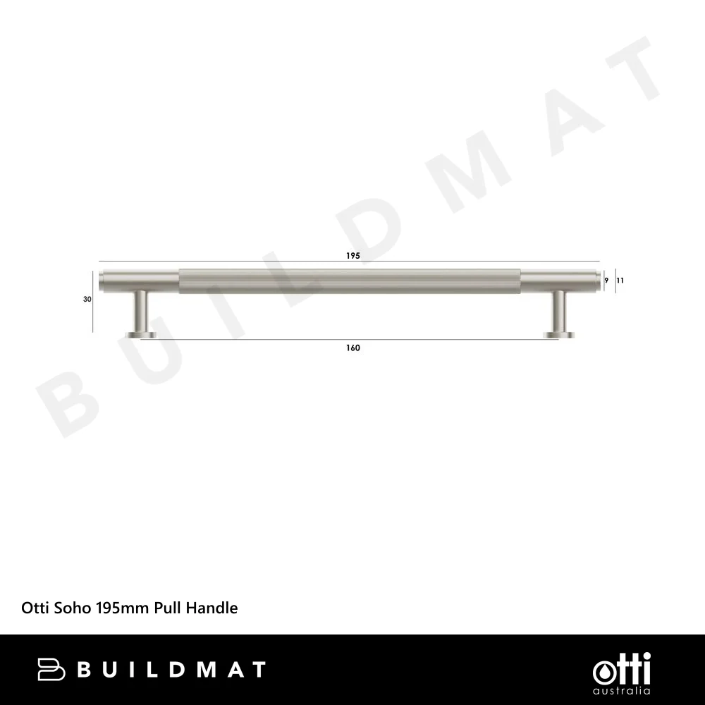 Otti Soho 195mm Pull Handle Brushed Nickel - Image 7