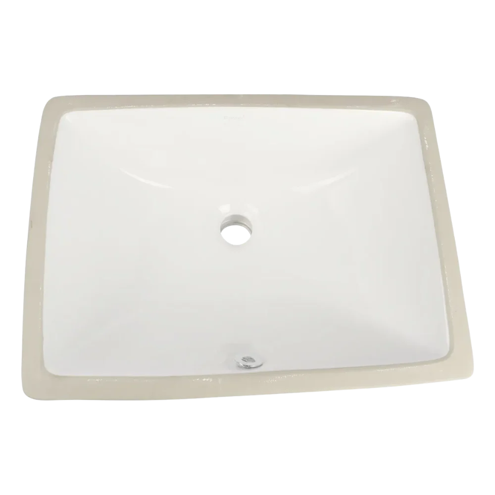 Otti Undermount Square 475x350x235 Basin with Overflow Gloss White - Image 3