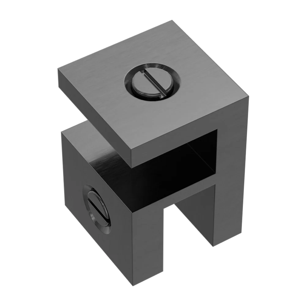 Nero Over-Panel Glass To Glass Fitting 10mm Glass Gun Metal - Image 3