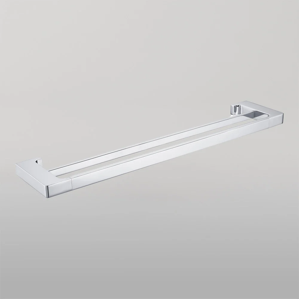 Nero Pearl Double Towel Rail 600mm Chrome - Image 2