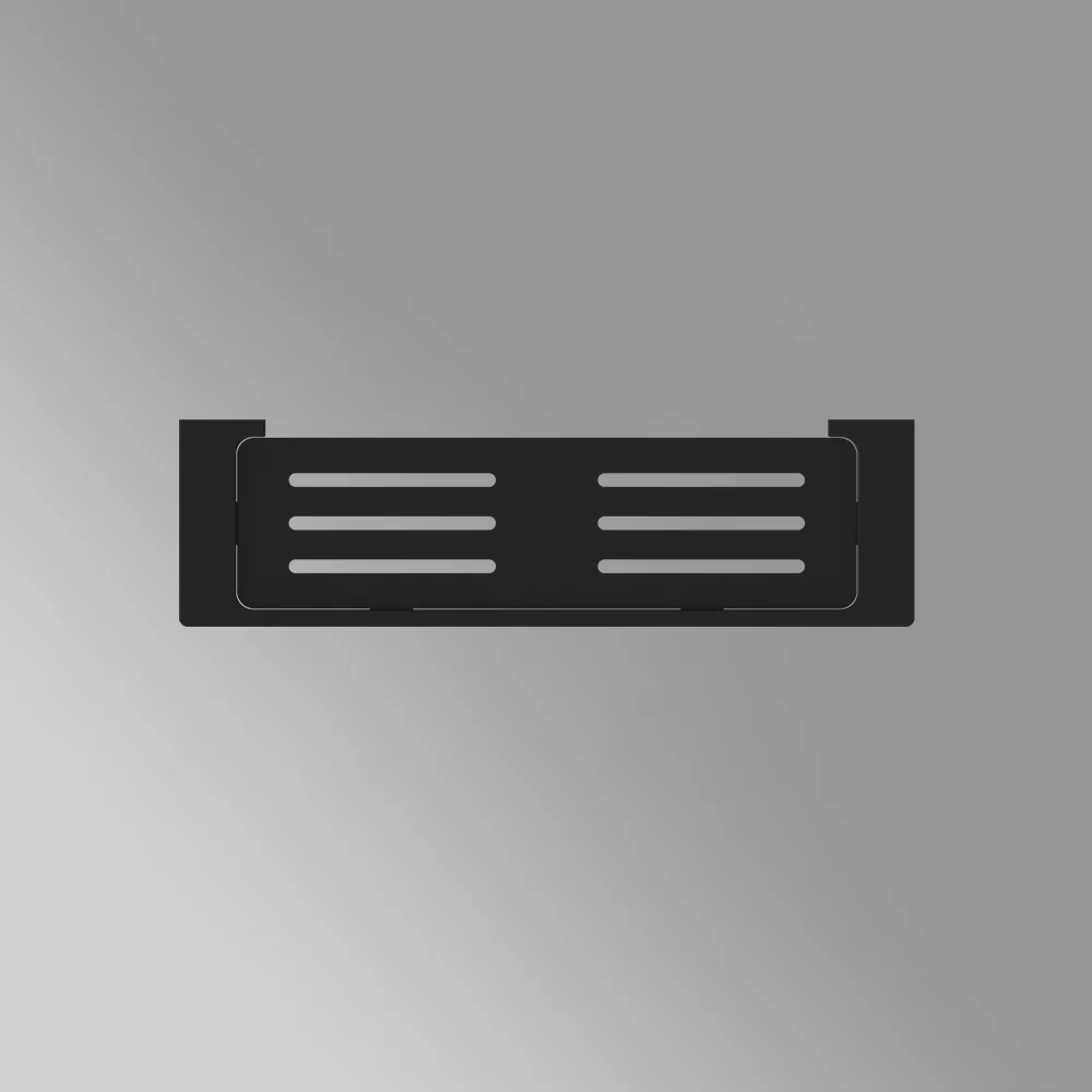 Nero Pearl Metal Shower Shelf Matte Black - Image 2
