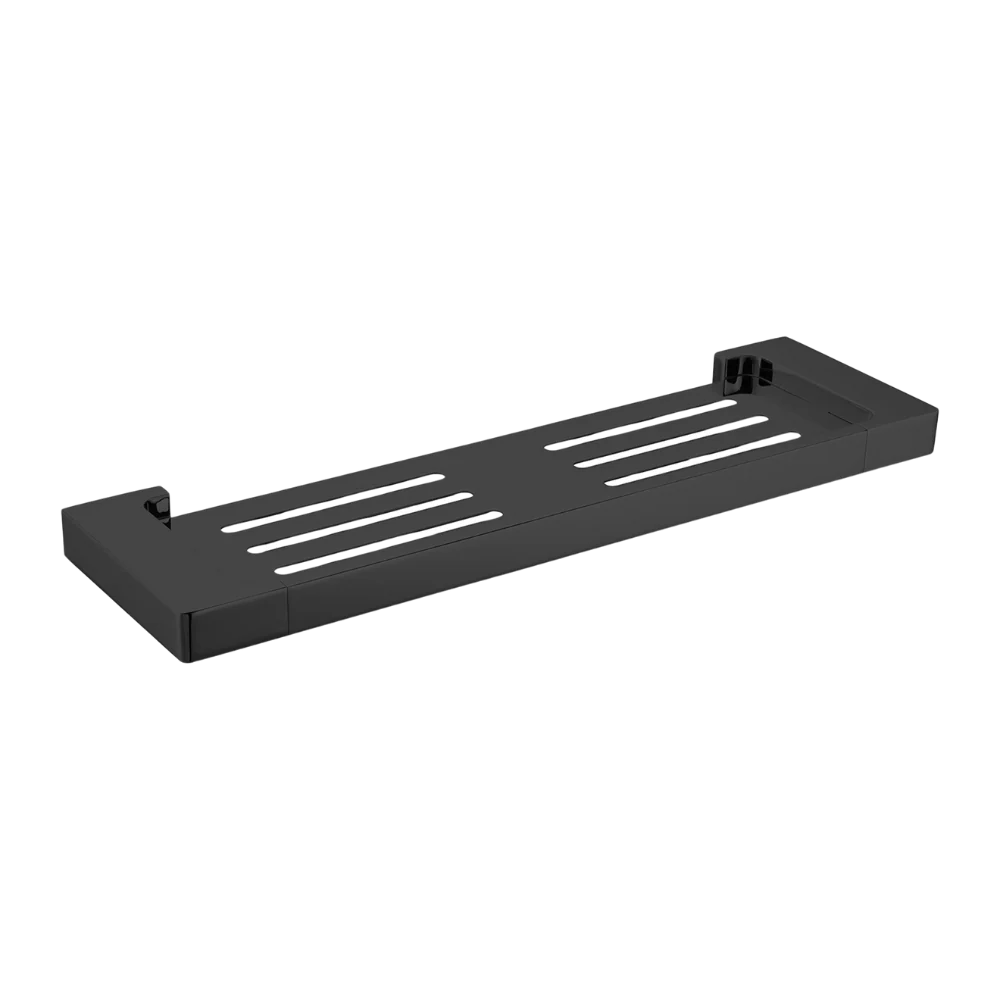 Nero Pearl Metal Shower Shelf Matte Black - Image 3