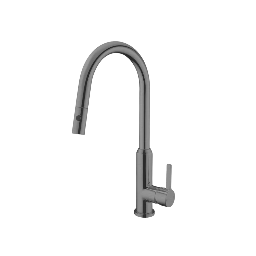Nero Pearl Pull Out Sink Mixer With Veggie Spray Function Brushed Gunmetal