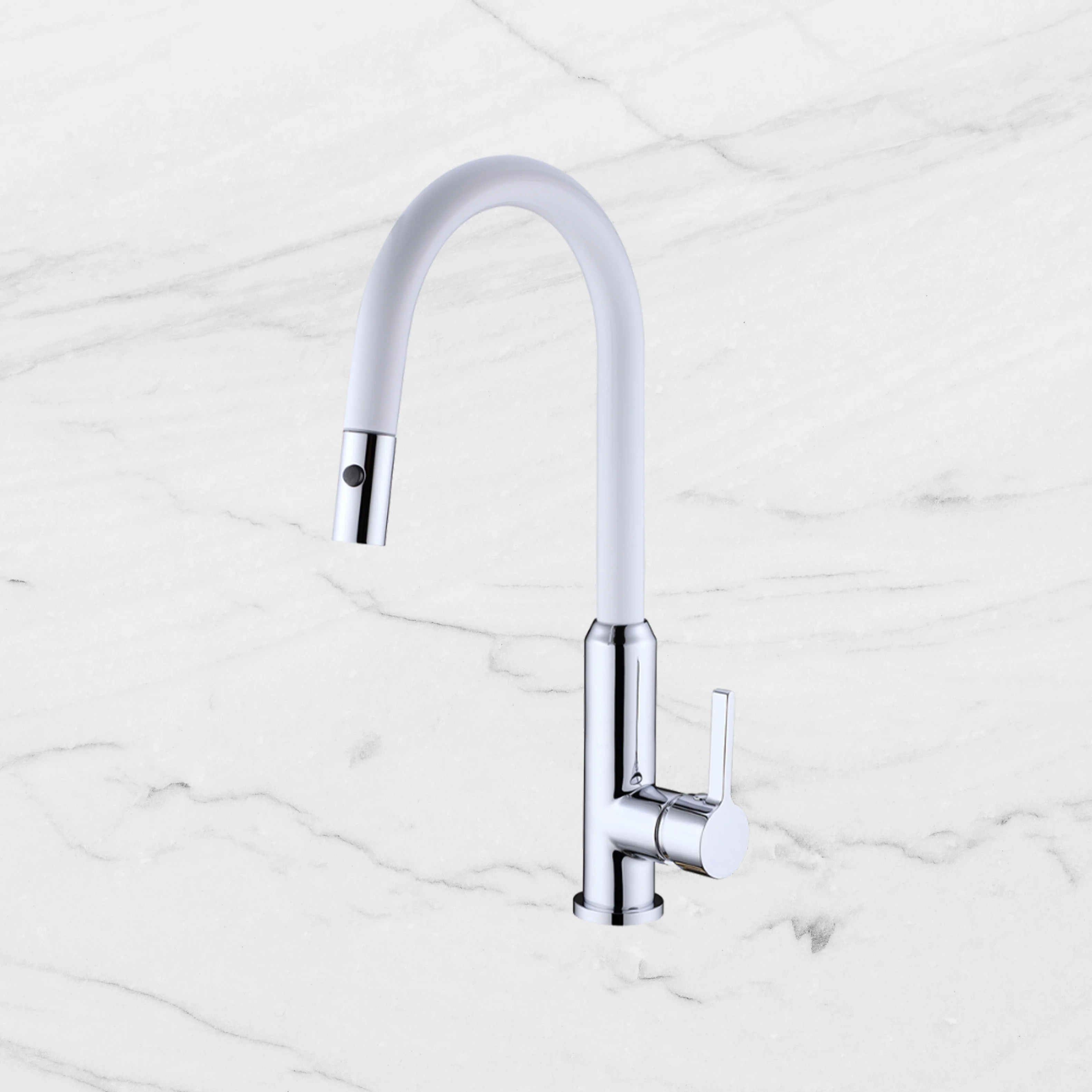 Nero Pearl Pull Out Sink Mixer With Veggie Spray Function Chrome White - Image 2