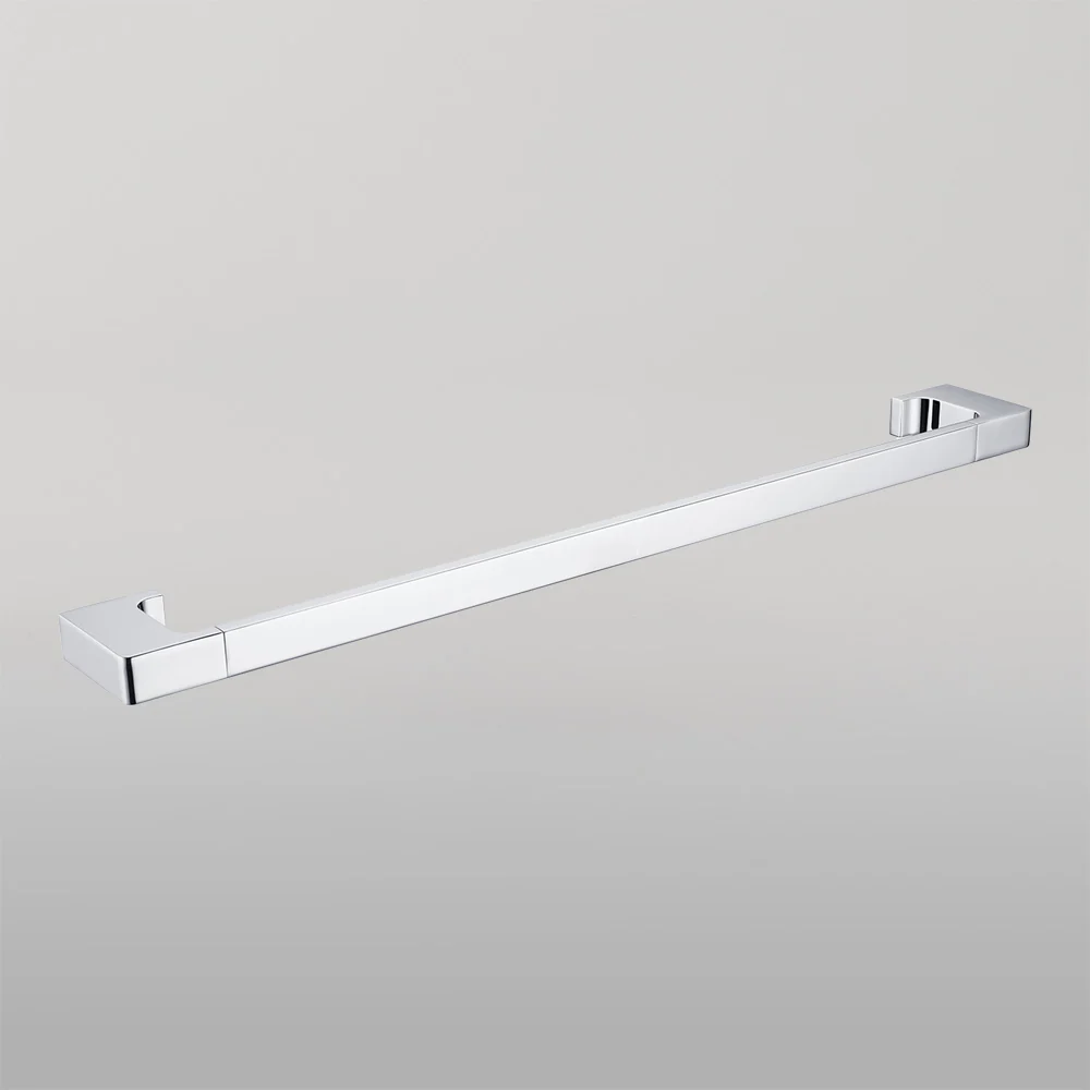 Nero Pearl Single Towel Rail 800mm Chrome - Image 2