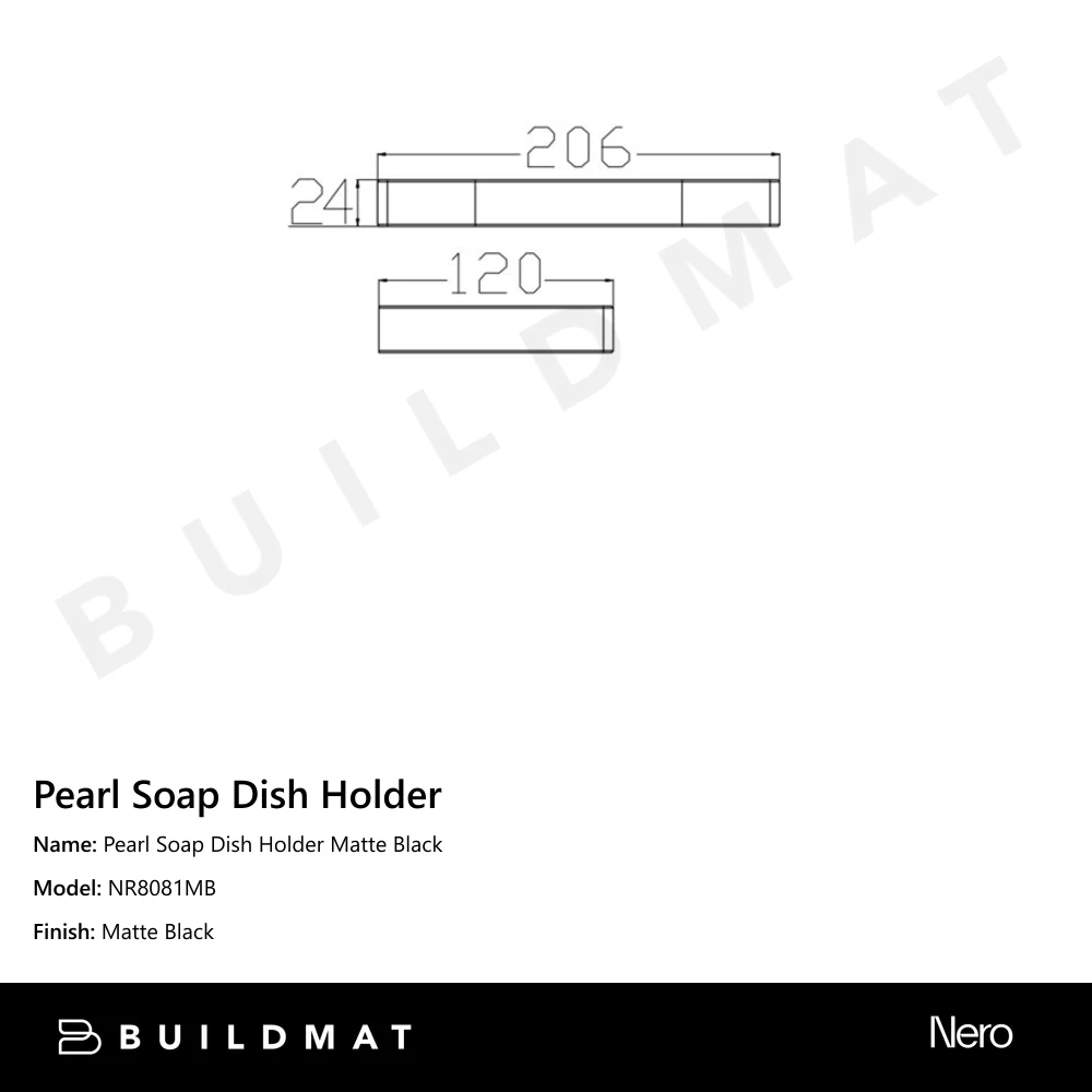 Nero Pearl Soap Dish Holder Matte Black - Image 4