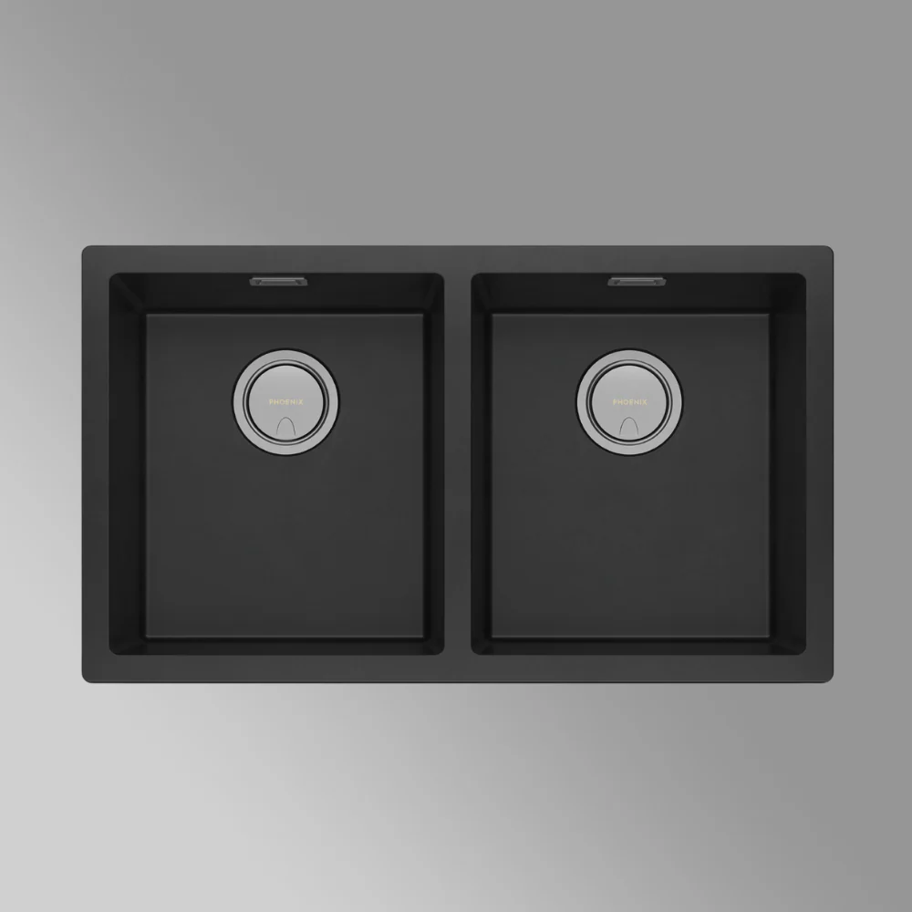 Phoenix 5000 Series Double Bowl Sink Matte Black - Image 2