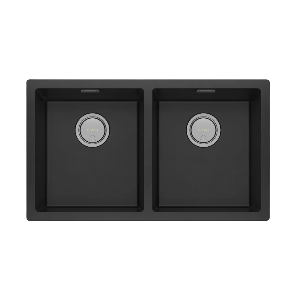 Phoenix 5000 Series Double Bowl Sink Matte Black - Image 3