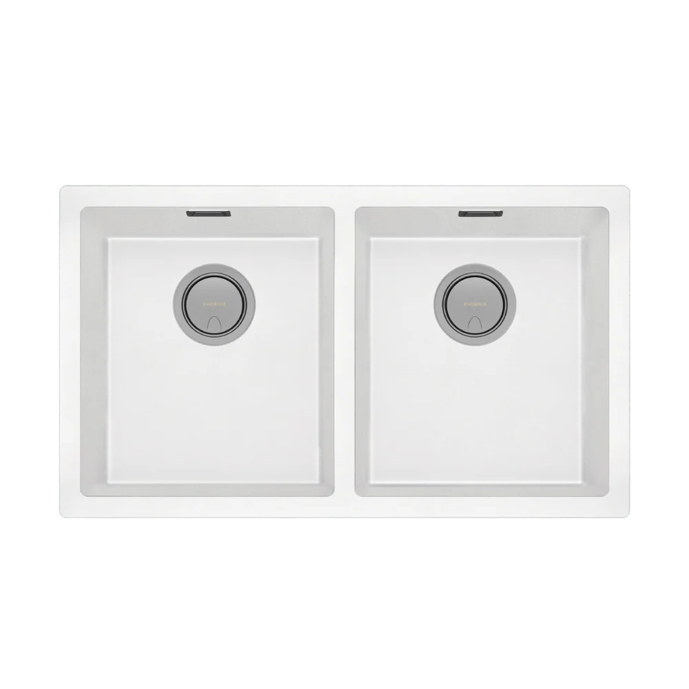Phoenix 5000 Series Double Bowl Sink Matte White - Image 3