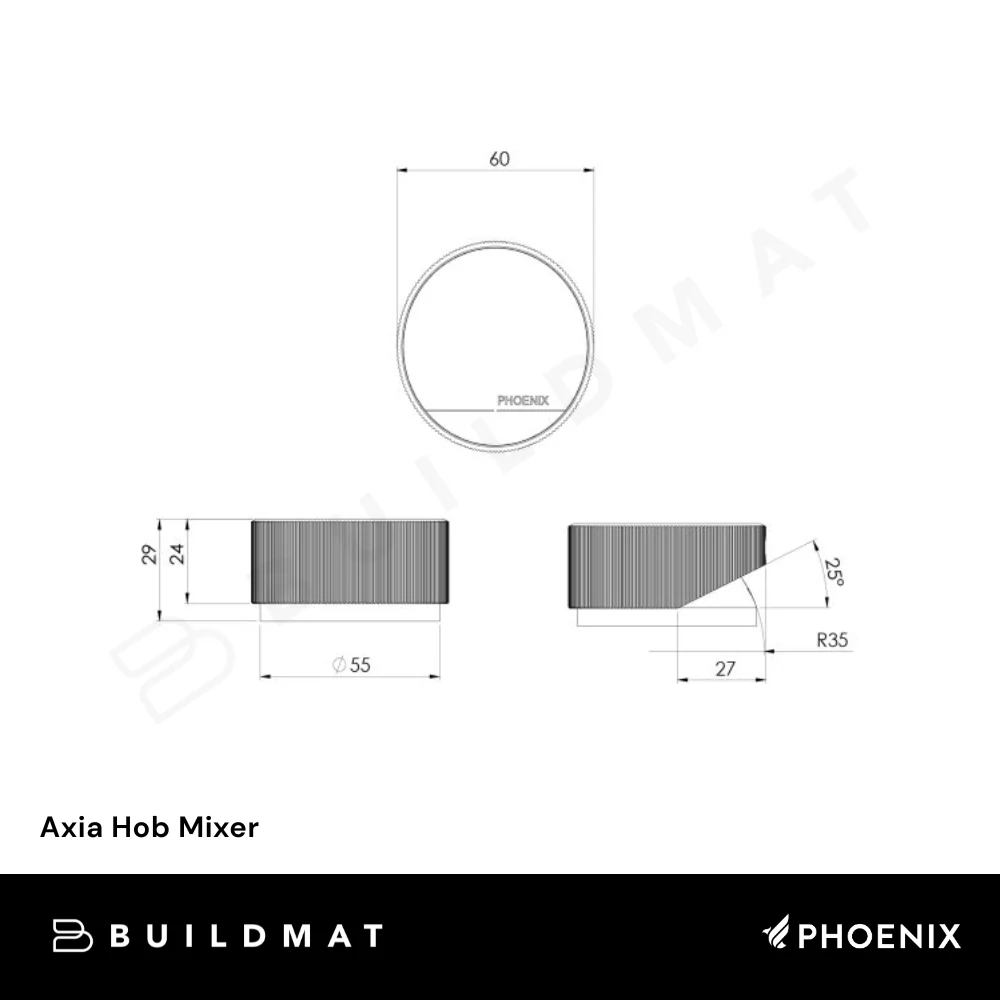 Phoenix Axia Hob Mixer Chrome Lead Free - Image 4