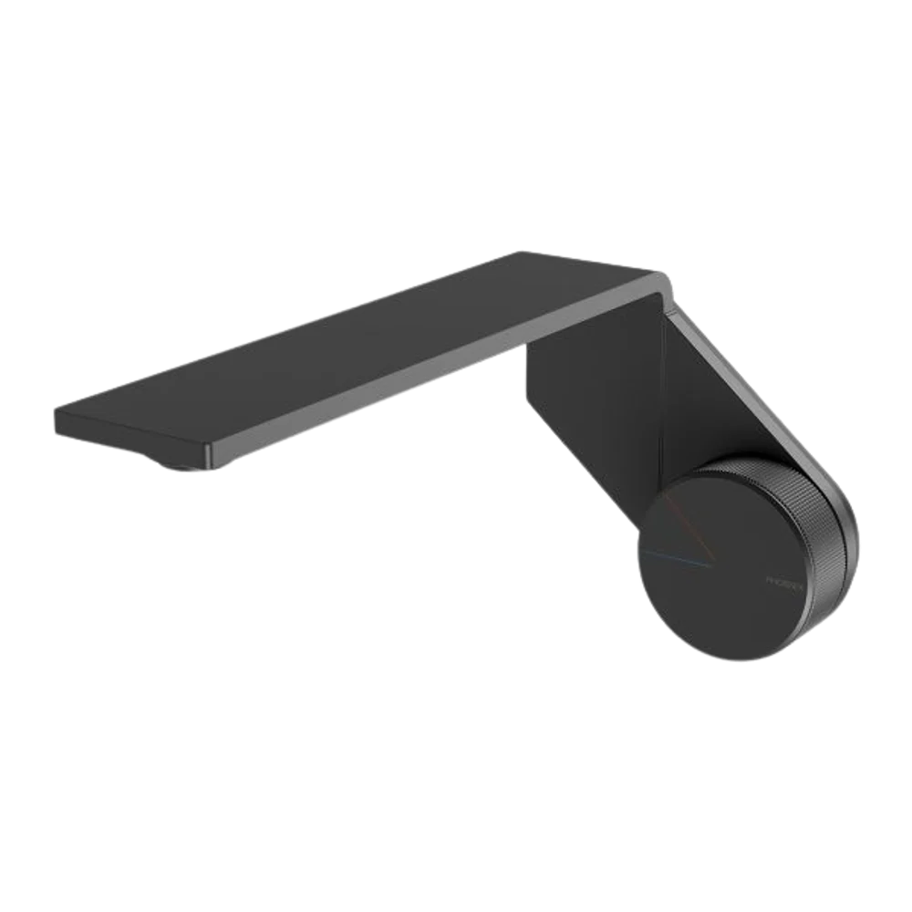Phoenix Axia Wall Basin / Bath Mixer Set 200mm Matte Black - Image 3