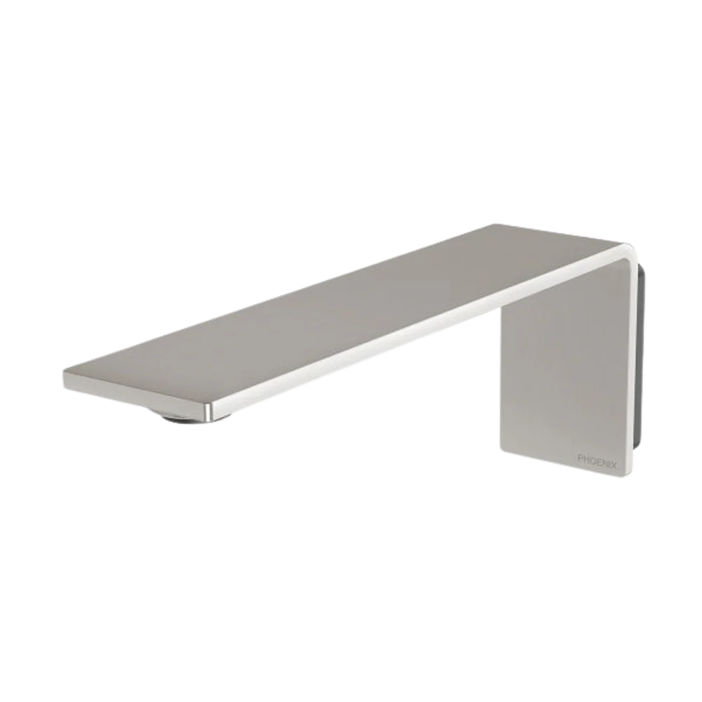 Phoenix Axia Wall Basin / Bath Outlet 200mm Brushed Nickel - Image 3