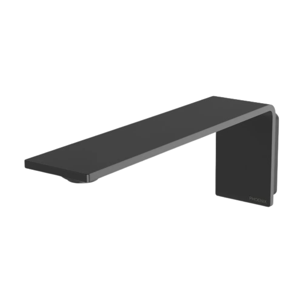 Phoenix Axia Wall Basin / Bath Outlet 200mm Matte Black - Image 3