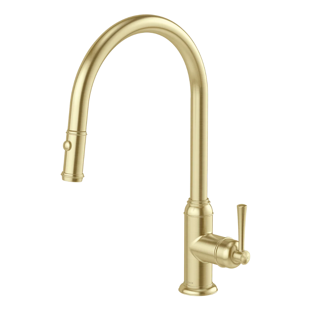 Phoenix Cromford Pull Out Sink Mixer 230mm Brushed Gold Lead Free - Image 3