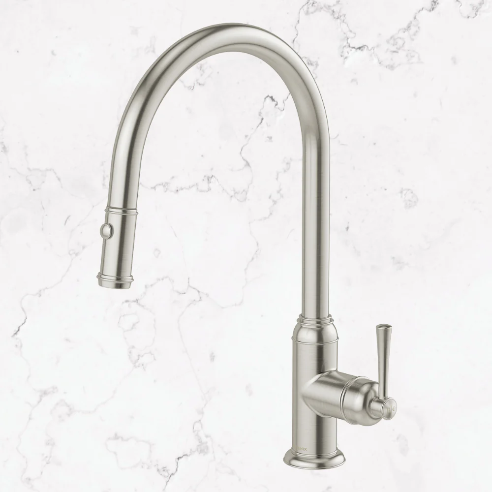 Phoenix Cromford Pull Out Sink Mixer 230mm Brushed Nickel Lead Free - Image 2