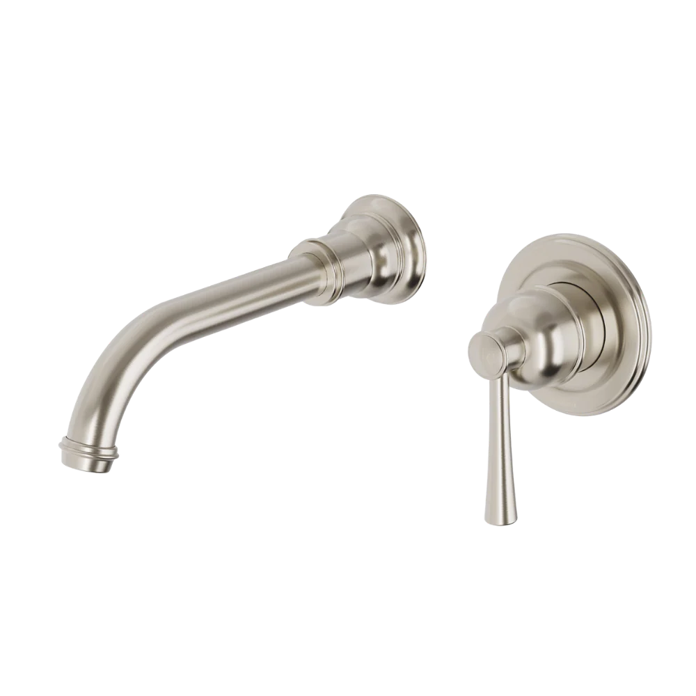 Phoenix Cromford SwitchMix Wall Basin/Bath Mixer Set 180mm (Complete Kit) Lead Free Brushed Nickel - Image 3