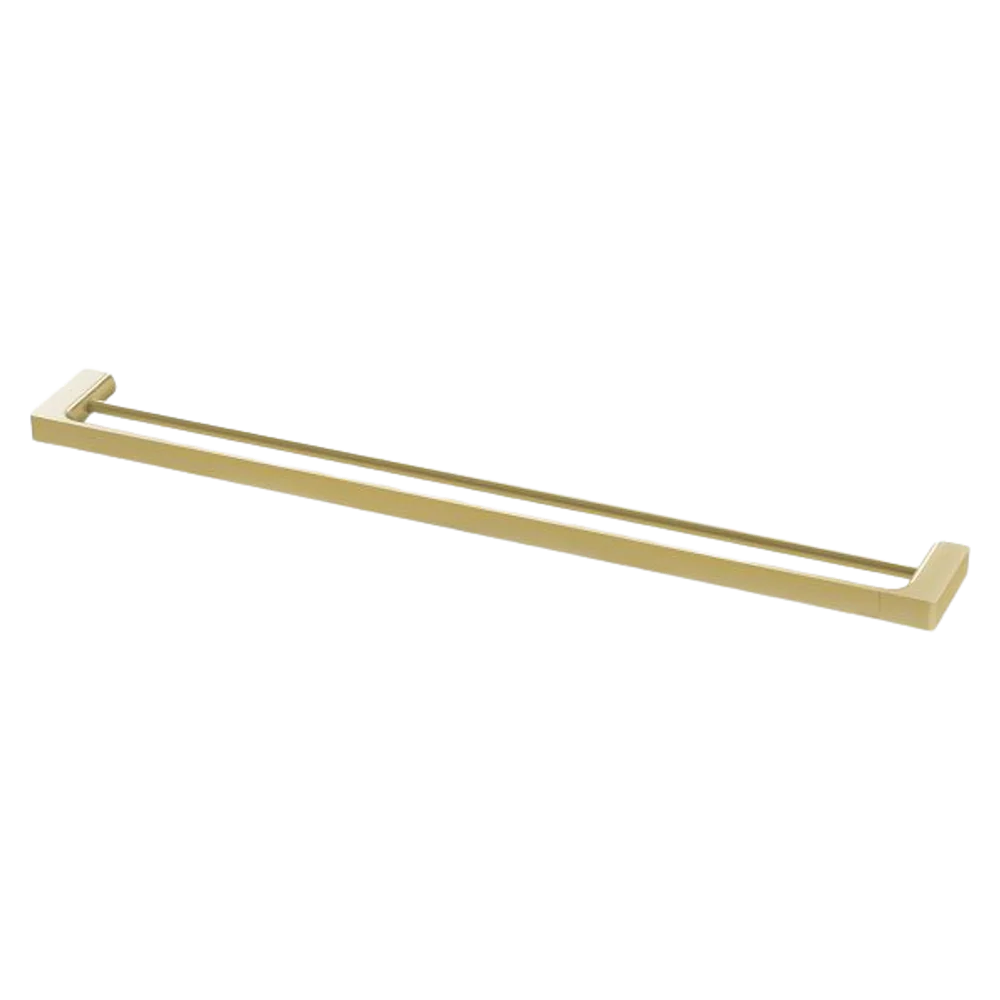 Phoenix Gloss Double Towel Rail 800mm Brushed Gold - Image 3