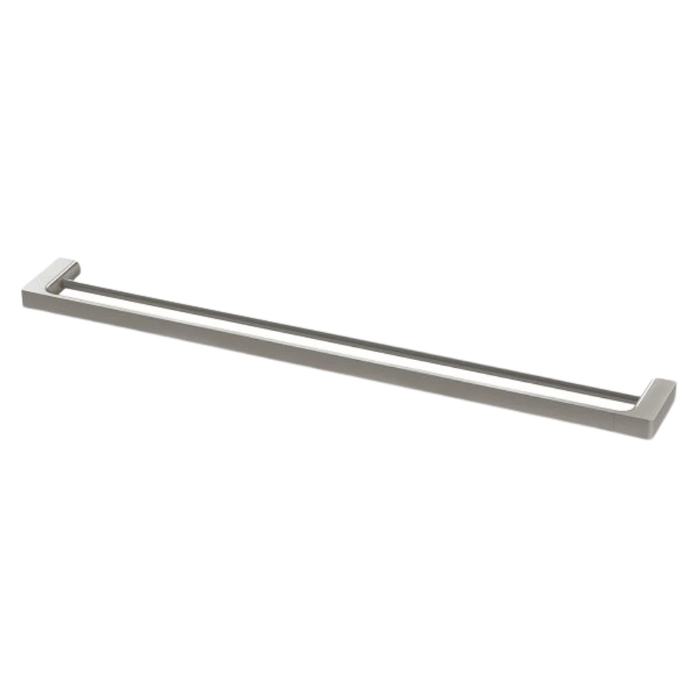 Phoenix Gloss Double Towel Rail 800mm Brushed Nickel - Image 3