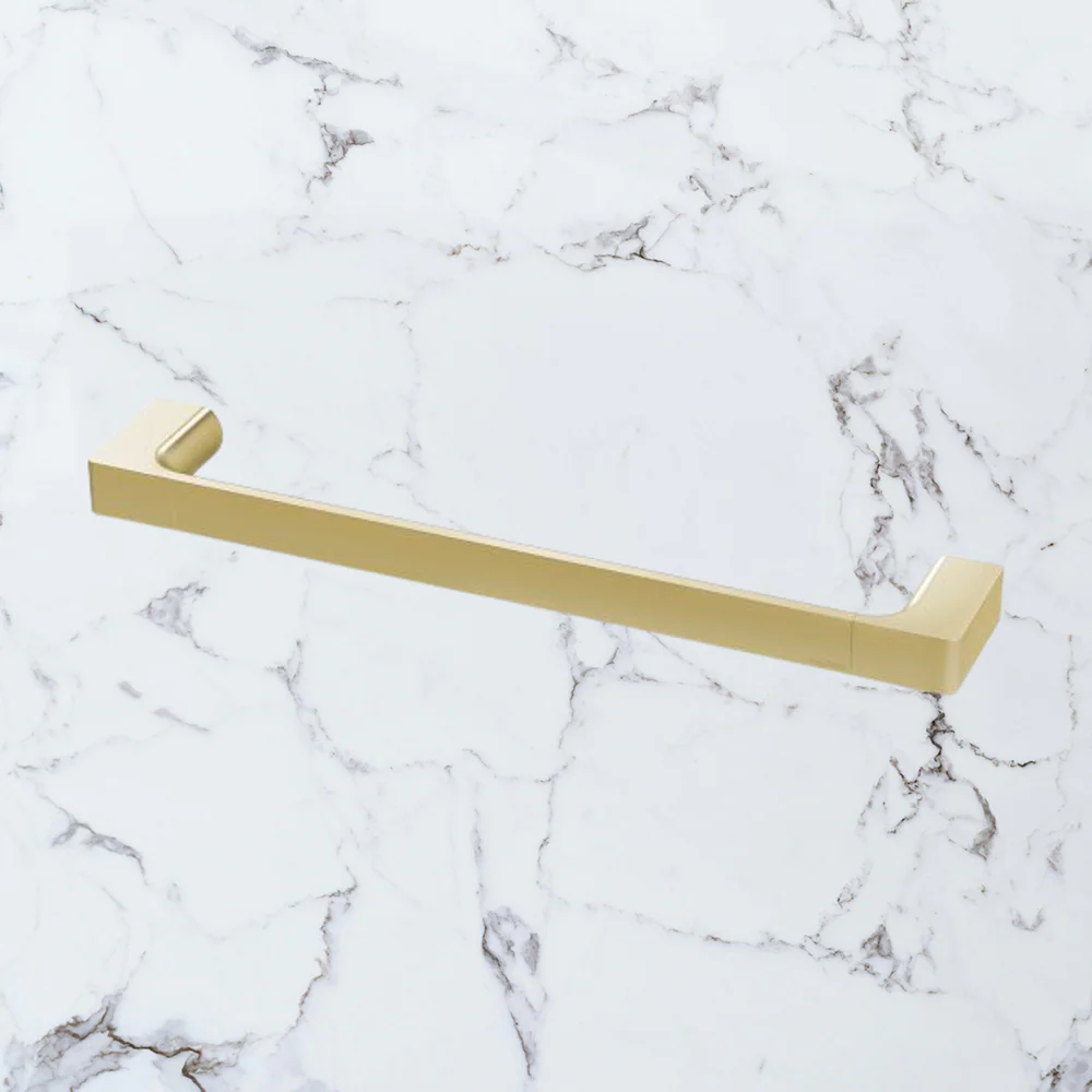 Phoenix Gloss Hand Towel Rail Brushed Gold - Image 2