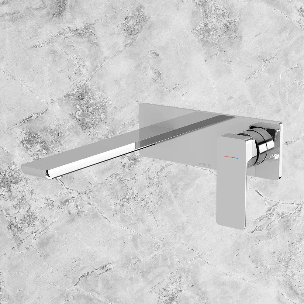 Phoenix Gloss MKII SwitchMix Wall Basin/Bath Mixer Set 200mm (Fit-Off Kit) Chrome Lead Free - Image 2