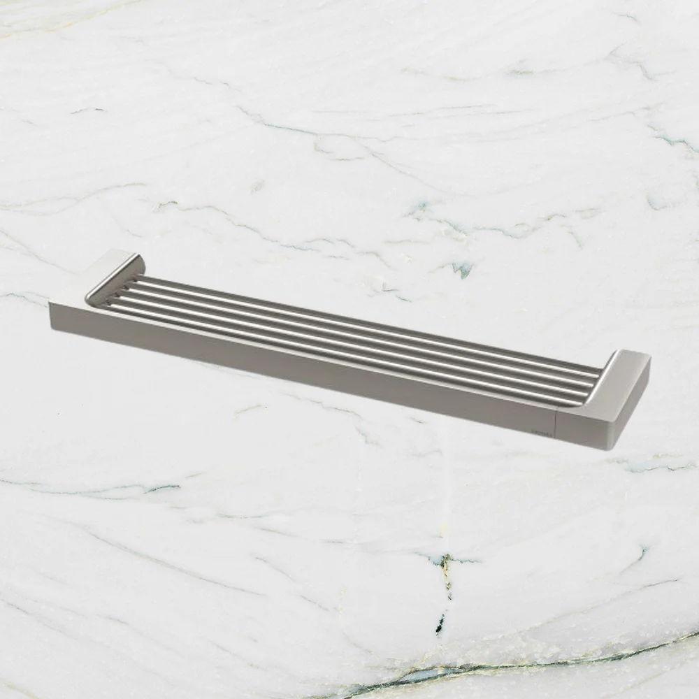 Phoenix Gloss Shower Shelf Brushed Nickel - Image 2