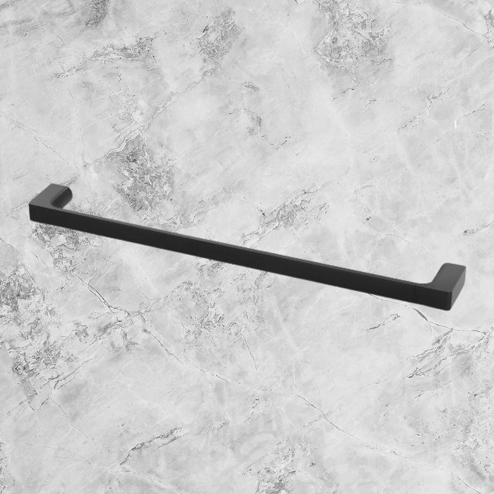 Phoenix Gloss Single Towel Rail 600mm Matte Black - Image 2
