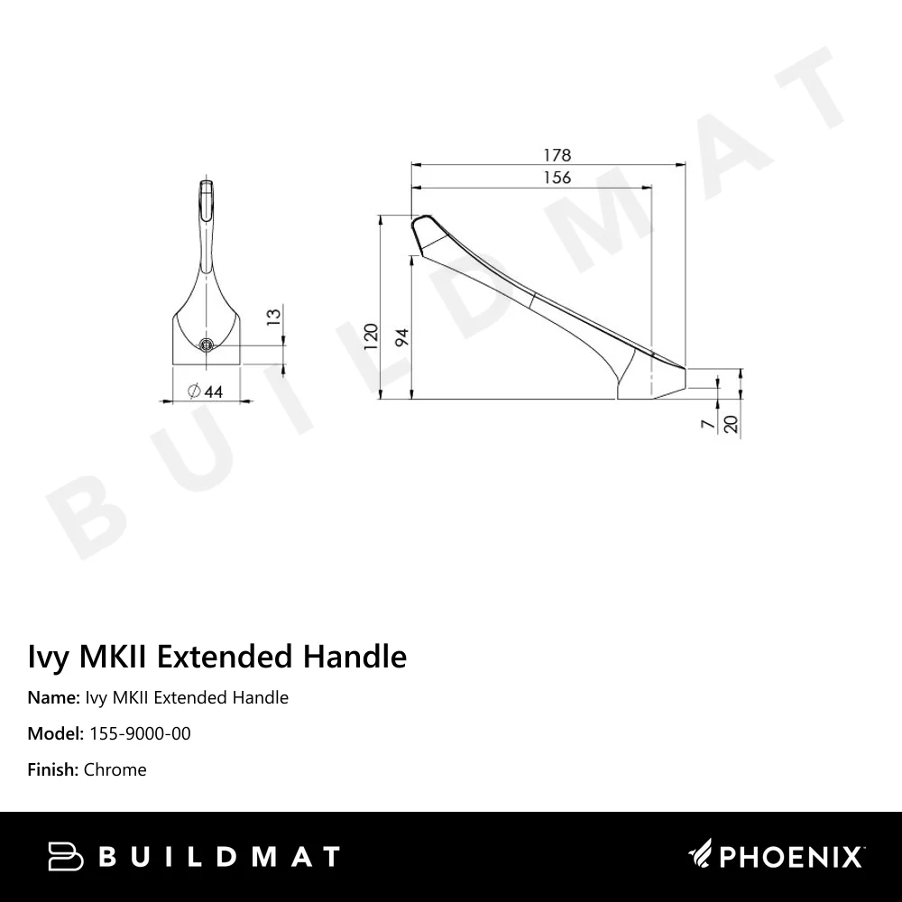 Phoenix Ivy MKII Extended Handle Chrome - Image 4