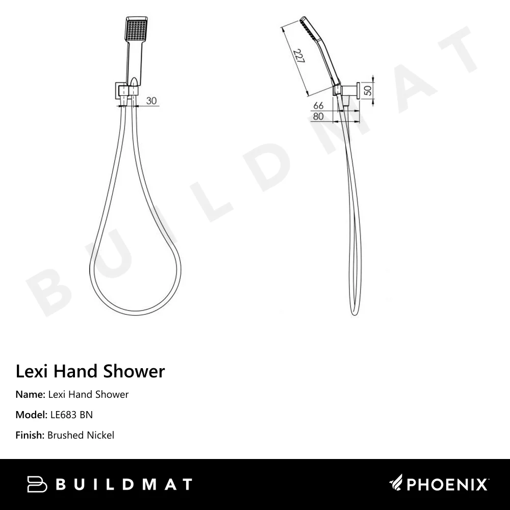Phoenix Lexi Hand Shower Brushed Nickel - Image 4